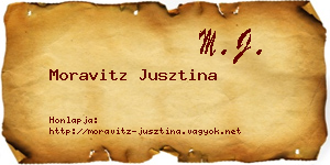 Moravitz Jusztina névjegykártya